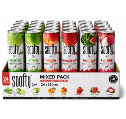 Soofty Drink Pack of 24 Mix Flavors